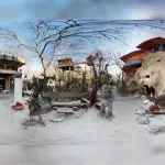 Vaziri cave entrance perspective